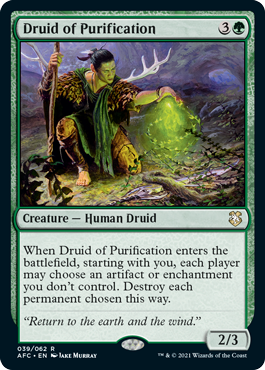 [039]【EN】浄化のドルイド/Druid of Purification【AFC】[R][緑]