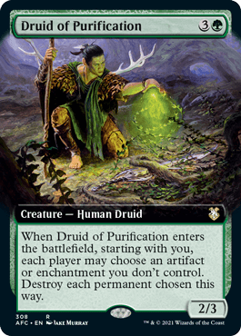 [308]【EN】■拡張アート■浄化のドルイド/Druid of Purification【AFC】[R][緑]