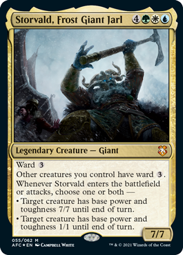 [055]【EN】【FOIL】フロスト・ジャイアントの伯爵、ストルヴァルド/Storvald, Frost Giant Jarl【AFC】[M][多色]