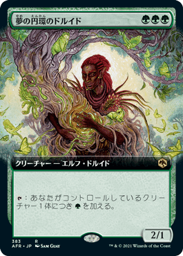 [383]【JP】【FOIL】■拡張アート■夢の円環のドルイド/Circle of Dreams Druid【AFR】[R][緑]