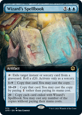 [370]【EN】■拡張アート■ウィザードの呪文書/Wizard's Spellbook【AFR】[R][青]