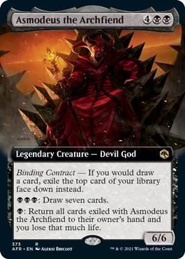 [373]【EN】■拡張アート■アーチフィーンド、アスモデウス/Asmodeus the Archfiend【AFR】[R][黒]