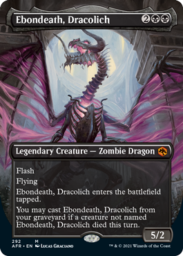 [292]【EN】■ボーダーレス■ドラコリッチ、エボンデス/Ebondeath, Dracolich【AFR】[M][黒]