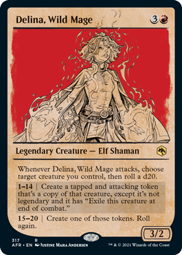 [317]【EN】【FOIL】■ショーケース■暴走魔導士、デリーナ/Delina, Wild Mage【AFR】[R][赤]