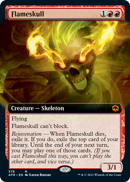 [378]【EN】【FOIL】■拡張アート■フレイムスカル/Flameskull【AFR】[M][赤]