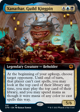 [391]【EN】【FOIL】■拡張アート■ギルドの重鎮、ザナサー/Xanathar, Guild Kingpin【AFR】[M][多色]