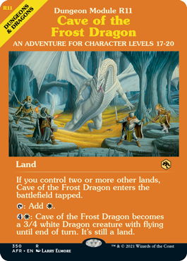 [350]【EN】【FOIL】■ショーケース■フロスト・ドラゴンの洞窟/Cave of the Frost Dragon【AFR】[R][土地]