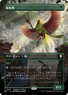[081]【JP】【FOIL】■ボーダーレス■極楽鳥/Birds of Paradise【BLC】[R][緑]