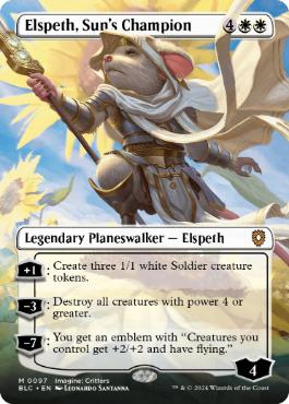 [097]【EN】■ボーダーレス■太陽の勇者、エルズペス/Elspeth, Sun's Champion【BLC】[M][白]