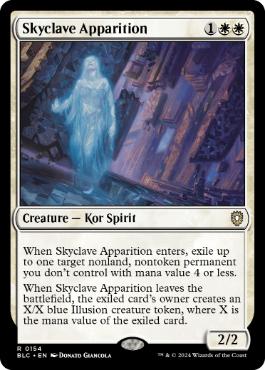 [154]【EN】スカイクレイブの亡霊/Skyclave Apparition【BLC】[R][白]