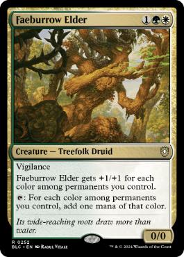 [252]【EN】フェイ庄の古老/Faeburrow Elder【BLC】[R][多色]