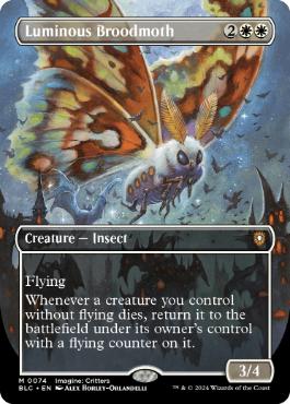 [074]【EN】【FOIL】■ボーダーレス■光明の繁殖蛾/Luminous Broodmoth【BLC】[M][白]