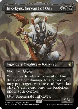 [077]【EN】【FOIL】■ボーダーレス■鬼の下僕、墨目/Ink-Eyes, Servant of Oni【BLC】[R][黒]