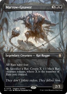 [079]【EN】【FOIL】■ボーダーレス■骨齧り/Marrow-Gnawer【BLC】[R][黒]