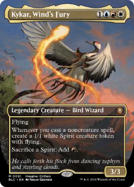 [091]【EN】【FOIL】■ボーダーレス■風の憤怒、カイカ/Kykar, Wind's Fury【BLC】[M][多色]