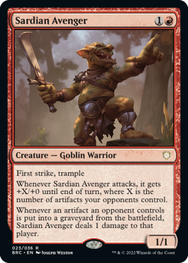 [023]【EN】【FOIL】サルディアの報復者/Sardian Avenger【BRC】[R][赤]