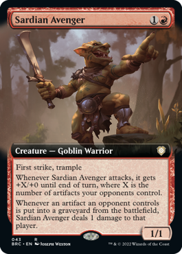 [043]【EN】【FOIL】■拡張アート■サルディアの報復者/Sardian Avenger【BRC】[R][赤]