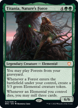 [025]【EN】【FOIL】自然の力、ティタニア/Titania, Nature's Force【BRC】[M][緑]