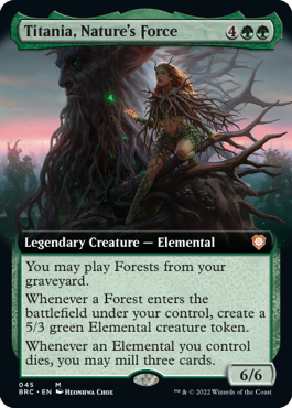 [045]【EN】【FOIL】■拡張アート■自然の力、ティタニア/Titania, Nature's Force【BRC】[M][緑]