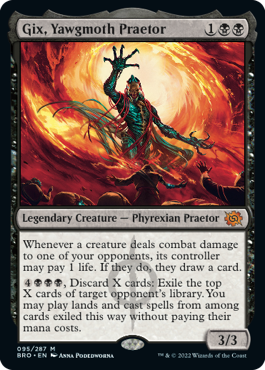 [095]【EN】【FOIL】ヨーグモスの法務官、ギックス/Gix, Yawgmoth Praetor【BRO】[M][黒]