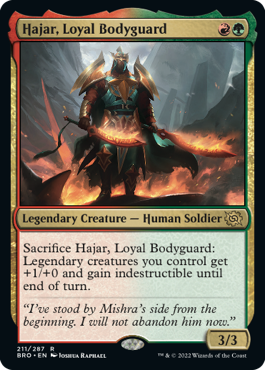 [211]【EN】【FOIL】忠実な護衛、ハジャール/Hajar, Loyal Bodyguard【BRO】[R][多色]