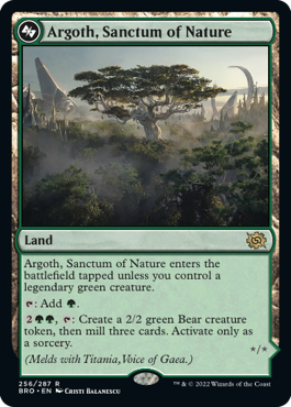 [256]【EN】【FOIL】自然の聖域、アルゴス/Argoth, Sanctum of Nature【BRO】[R][土地]