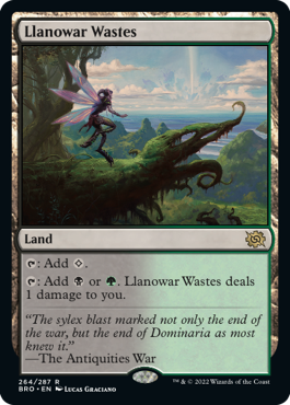[264]【EN】【FOIL】ラノワールの荒原/Llanowar Wastes【BRO】[R][土地]