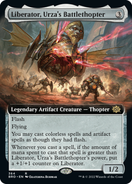 [364]【EN】■拡張アート■ウルザの空戦艇、リベレーター号/Liberator, Urza's Battlethopter【BRO】[R][茶]