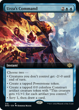 [318]【EN】【FOIL】■拡張アート■ウルザの命令/Urza's Command【BRO】[R][青]