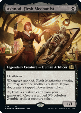 [323]【EN】【FOIL】■拡張アート■肉体装置技師、アシュノッド/Ashnod, Flesh Mechanist【BRO】[R][黒]