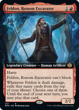 [337]【EN】【FOIL】■拡張アート■ロノムの発掘家、フェルドン/Feldon, Ronom Excavator【BRO】[R][赤]