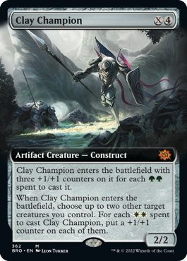 [362]【EN】【FOIL】■拡張アート■土の勇者/Clay Champion【BRO】[M][茶]