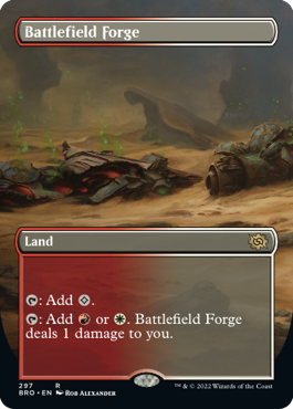 [297]【EN】【FOIL】■ボーダーレス■戦場の鍛冶場/Battlefield Forge【BRO】[R][土地]