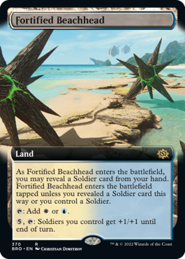 [370]【EN】【FOIL】■拡張アート■要塞化した海岸堡/Fortified Beachhead【BRO】[R][土地]
