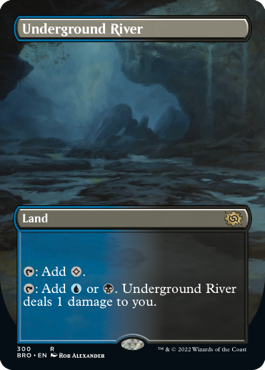 [300]【EN】【FOIL】■ボーダーレス■地底の大河/Underground River【BRO】[R][土地]
