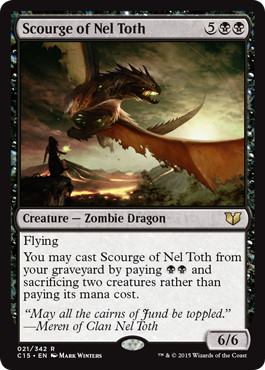 [021]【EN】ネル・トースの災い魔/Scourge of Nel Toth【C15】[R][黒]