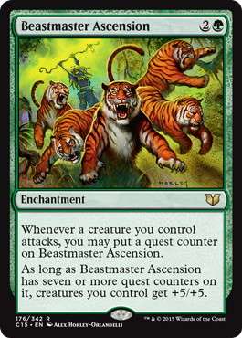 [176]【EN】獣使いの昇天/Beastmaster Ascension【C15】[R][緑]