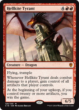 [128]【EN】ヘルカイトの暴君/Hellkite Tyrant【C16】[M][赤]