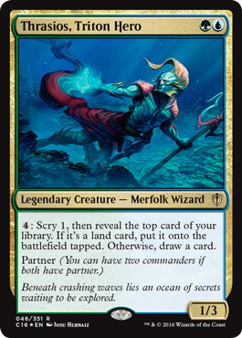 [046]【EN】【FOIL】トリトンの英雄、トラシオス/Thrasios, Triton Hero【C16】[R][多色]