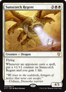 [074]【EN】陽焼の執政/Sunscorch Regent【C17】[R][白]