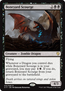 [015]【EN】骨塚の災い魔/Boneyard Scourge【C17】[R][黒]