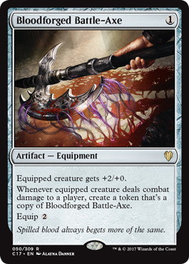[050]【EN】血鍛冶の戦斧/Bloodforged Battle-Axe【C17】[R][茶]