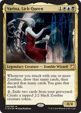 [048]【EN】【FOIL】リッチの女王、ヴァリーナ/Varina, Lich Queen【C18】[M][多色]