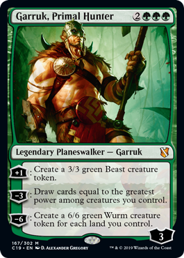 [167]【EN】原初の狩人、ガラク/Garruk, Primal Hunter【C19】[M][緑]