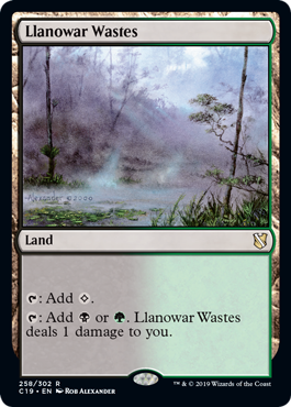[258]【EN】ラノワールの荒原/Llanowar Wastes【C19】[R][土地]