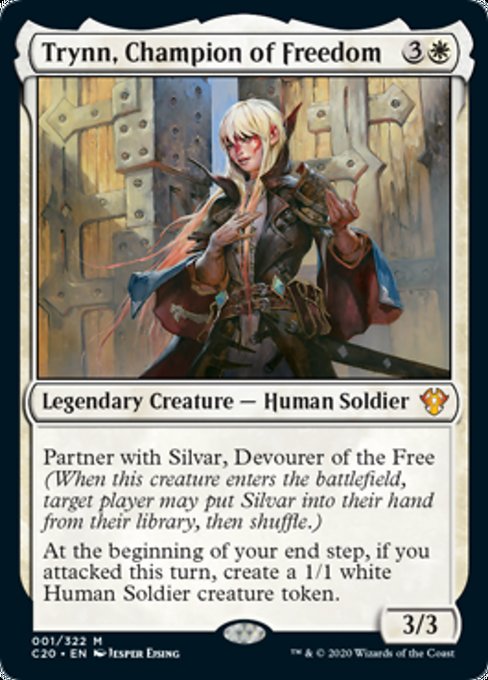 [001]【EN】【FOIL】自由の勇者、トリン/Trynn, Champion of Freedom【C20】[M][白]