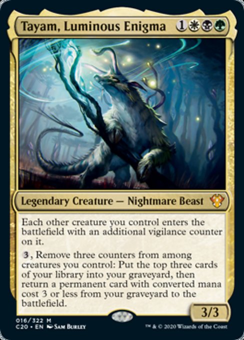 [016]【EN】【FOIL】光明の不可思議、タヤム/Tayam, Luminous Enigma【C20】[M][多色]
