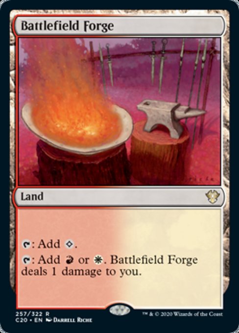 [257]【EN】戦場の鍛冶場/Battlefield Forge【C20】[R][土地]