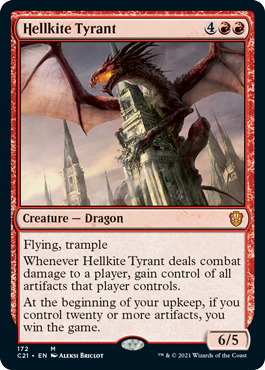 [172]【EN】ヘルカイトの暴君/Hellkite Tyrant【C21】[M][赤]