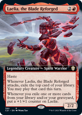 [380]【EN】■拡張アート■再鍛の刃、ラエリア/Laelia, the Blade Reforged【C21】[R][赤]
